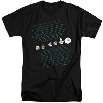 The Regular Show Regular Grid Mens Tall T Shirt Black Officially Licensed