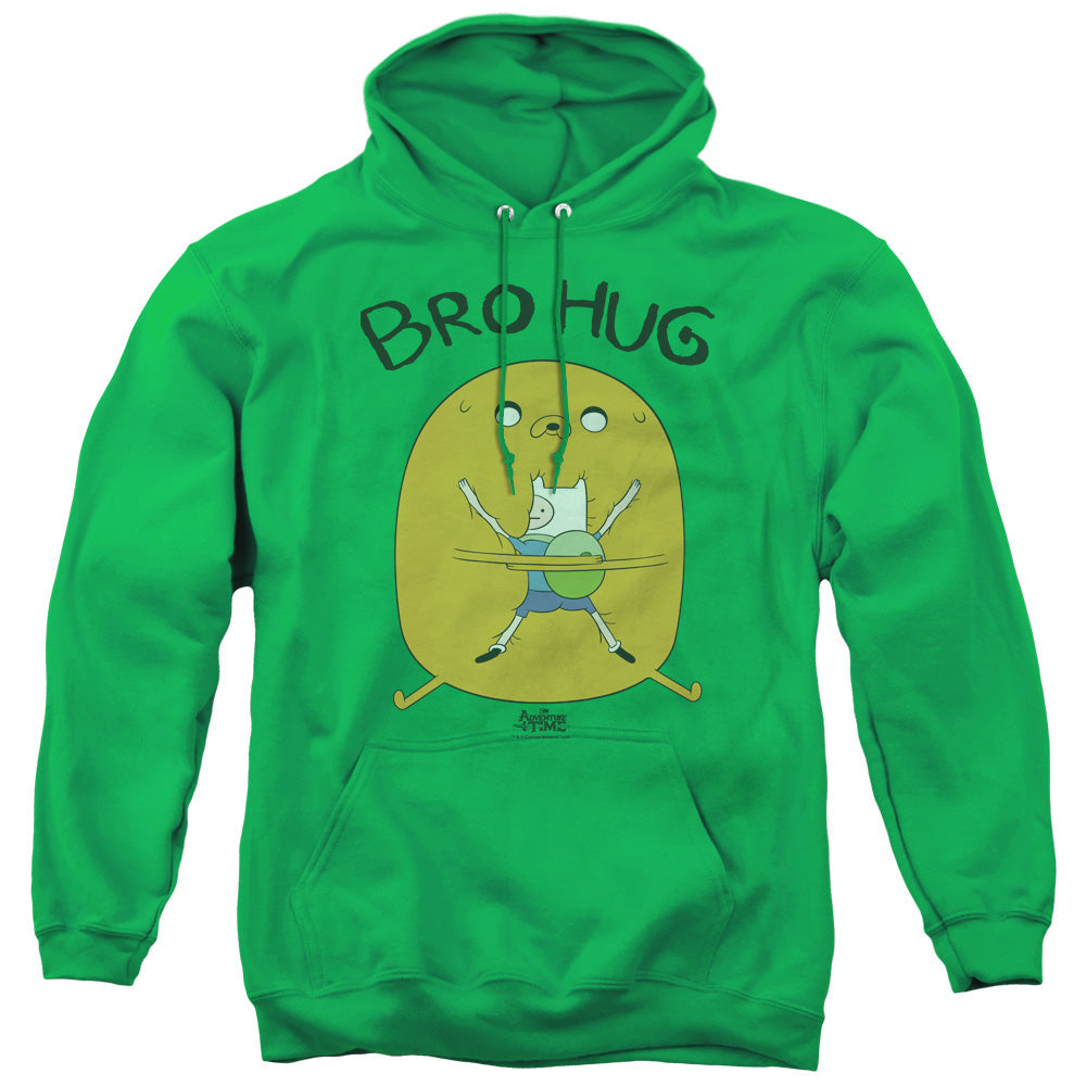 Adventure Time Bro Hug Mens Hoodie Kelly Green Officially Licensed