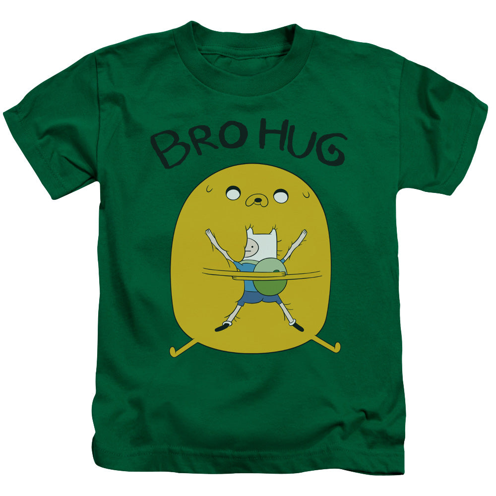 Adventure Time Bro Hug Juvenile Kids Youth T Shirt Kelly Green Officially Licensed
