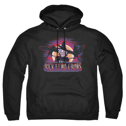 Rick And Morty Rick And Two Crows Mens Hoodie Black