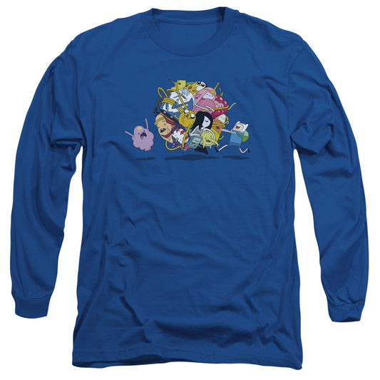 Adventure Time Glob Ball Mens Long Sleeve Shirt Royal Blue Officially Licensed
