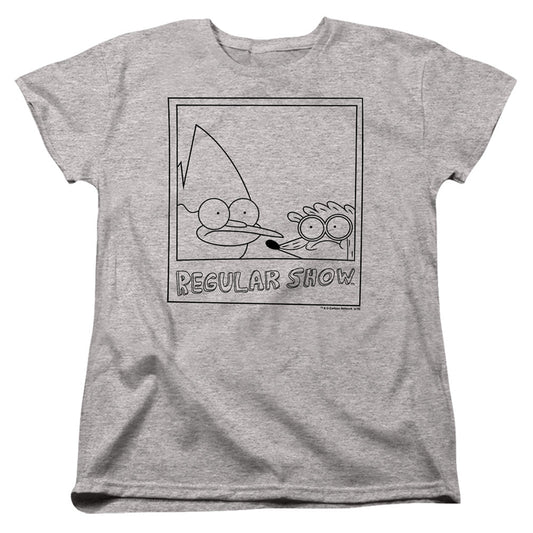 Regular Show Poloroid Womens T Shirt Athletic Heather Officially Licensed