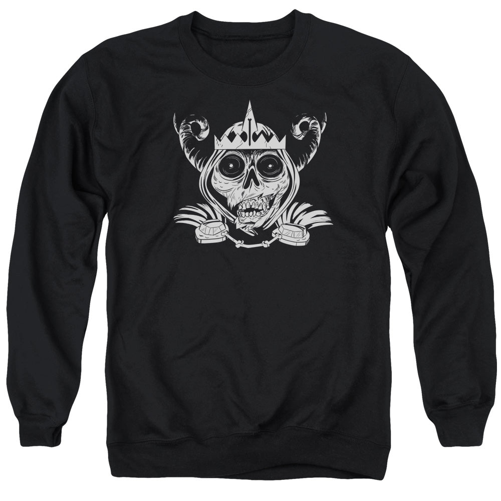 Adventure Time Skull Face Mens Crewneck Sweatshirt Black Officially Licensed