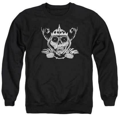 Adventure Time Skull Face Mens Crewneck Sweatshirt Black Officially Licensed