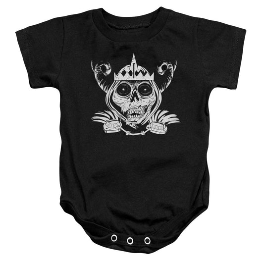 Adventure Time Skull Face Infant Baby Snapsuit Black Officially Licensed