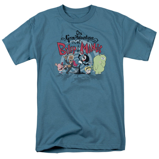 Billy & Mandy Group Shot Mens T Shirt Slate Officially Licensed