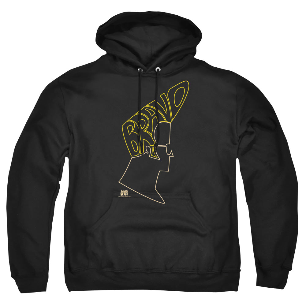 Johnny Bravo Bravo Hair Mens Hoodie Black Officially Licensed