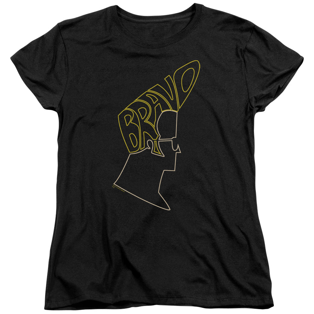 Johnny Bravo Bravo Hair Womens T Shirt Black Officially Licensed
