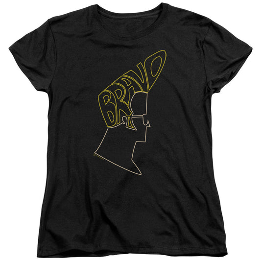 Johnny Bravo Bravo Hair Womens T Shirt Black Officially Licensed