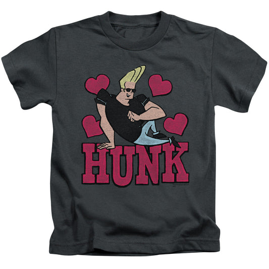 Johnny Bravo Hunk Juvenile Kids Youth T Shirt Charcoal Officially Licensed