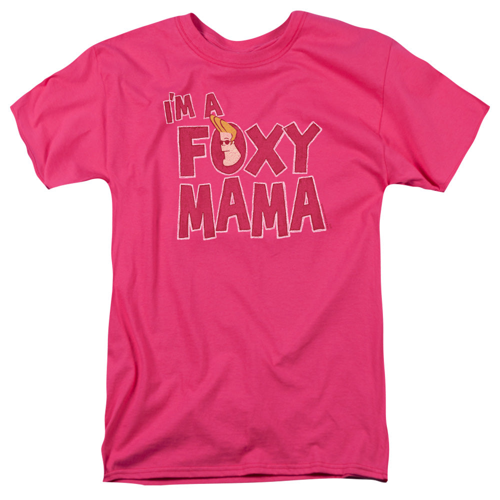 Johnny Bravo Foxy Mama Mens T Shirt Hot Pink Officially Licensed