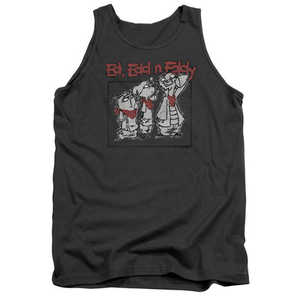 Ed Edd N Eddy Stand By Me Mens Tank Top Shirt Charcoal Officially Licensed