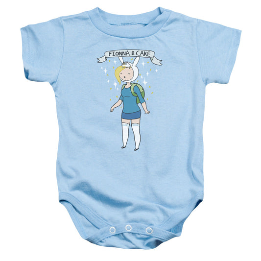 Adventure Time Fionna & Cake Infant Baby Snapsuit Light Blue Officially Licensed