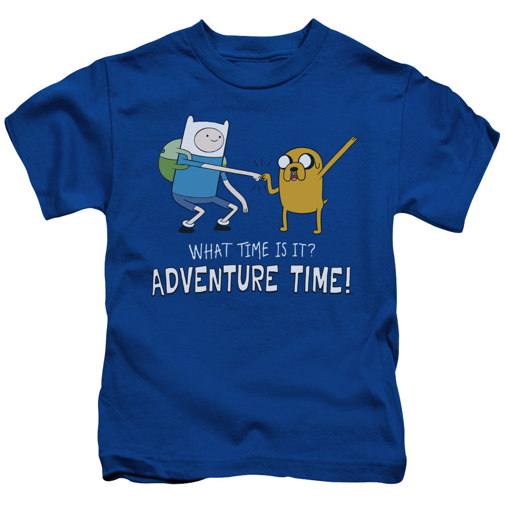 Adventure Time Fist Bump Juvenile Kids Youth T Shirt Royal Blue Officially Licensed