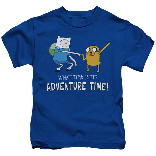 Adventure Time Fist Bump Juvenile Kids Youth T Shirt Royal Blue Officially Licensed
