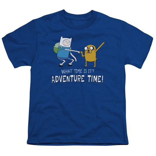 Adventure Time Fist Bump Kids Youth T Shirt Royal Blue Officially Licensed