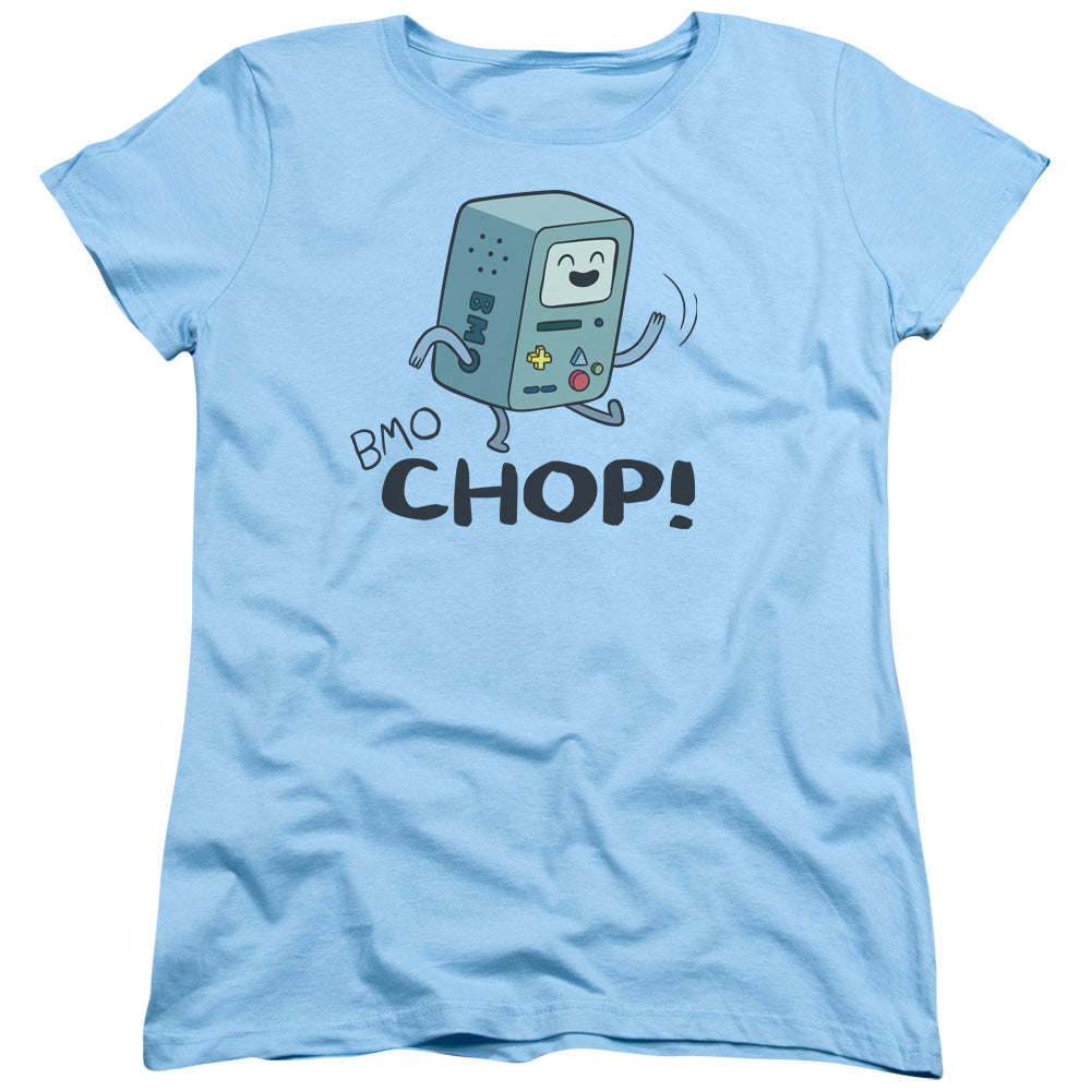 Adventure Time Bmo Chop Womens T Shirt Light Blue Officially Licensed