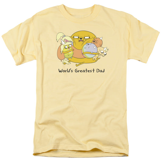 Adventure Time Worlds Greatest Dad Mens T Shirt Yellow Officially Licensed