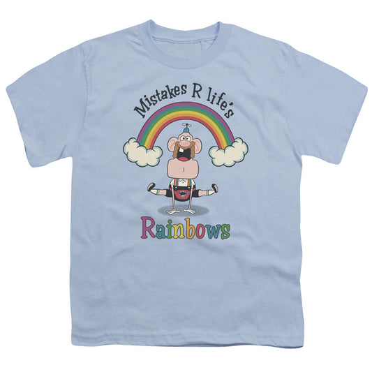 Uncle Grandpa Lifes Rainbows Kids Youth T Shirt Light Blue Officially Licensed