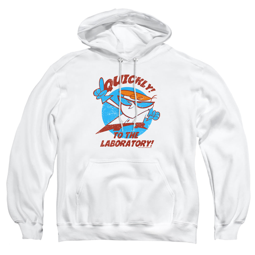 Dexters Laboratory Quickly Mens Hoodie White Officially Licensed