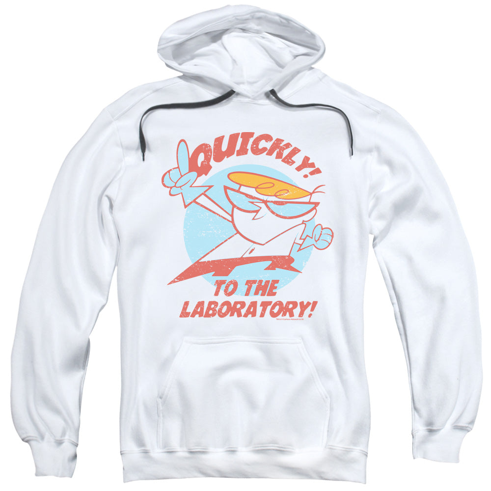 Dexters Laboratory Quickly Mens Hoodie White Officially Licensed