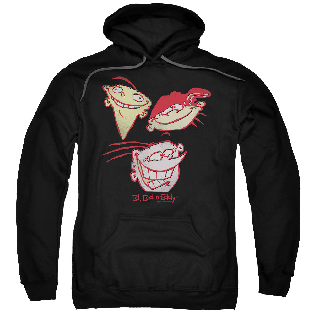 Ed Edd N Eddy Three Heads Mens Hoodie Black Officially Licensed