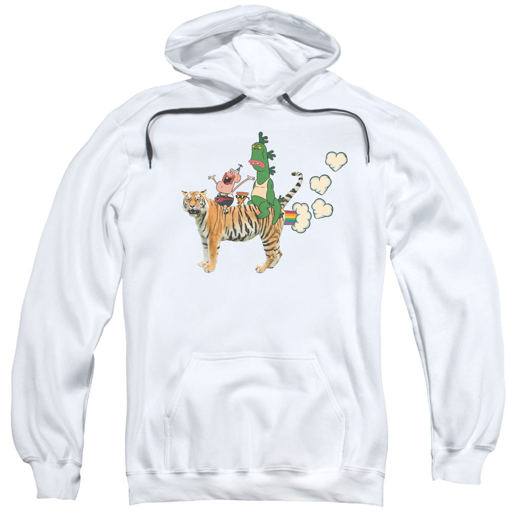 Uncle Grandpa Fart Hearts Mens Hoodie White Officially Licensed