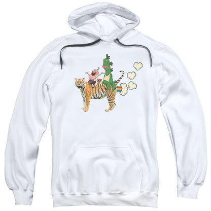 Uncle Grandpa Fart Hearts Mens Hoodie White Officially Licensed