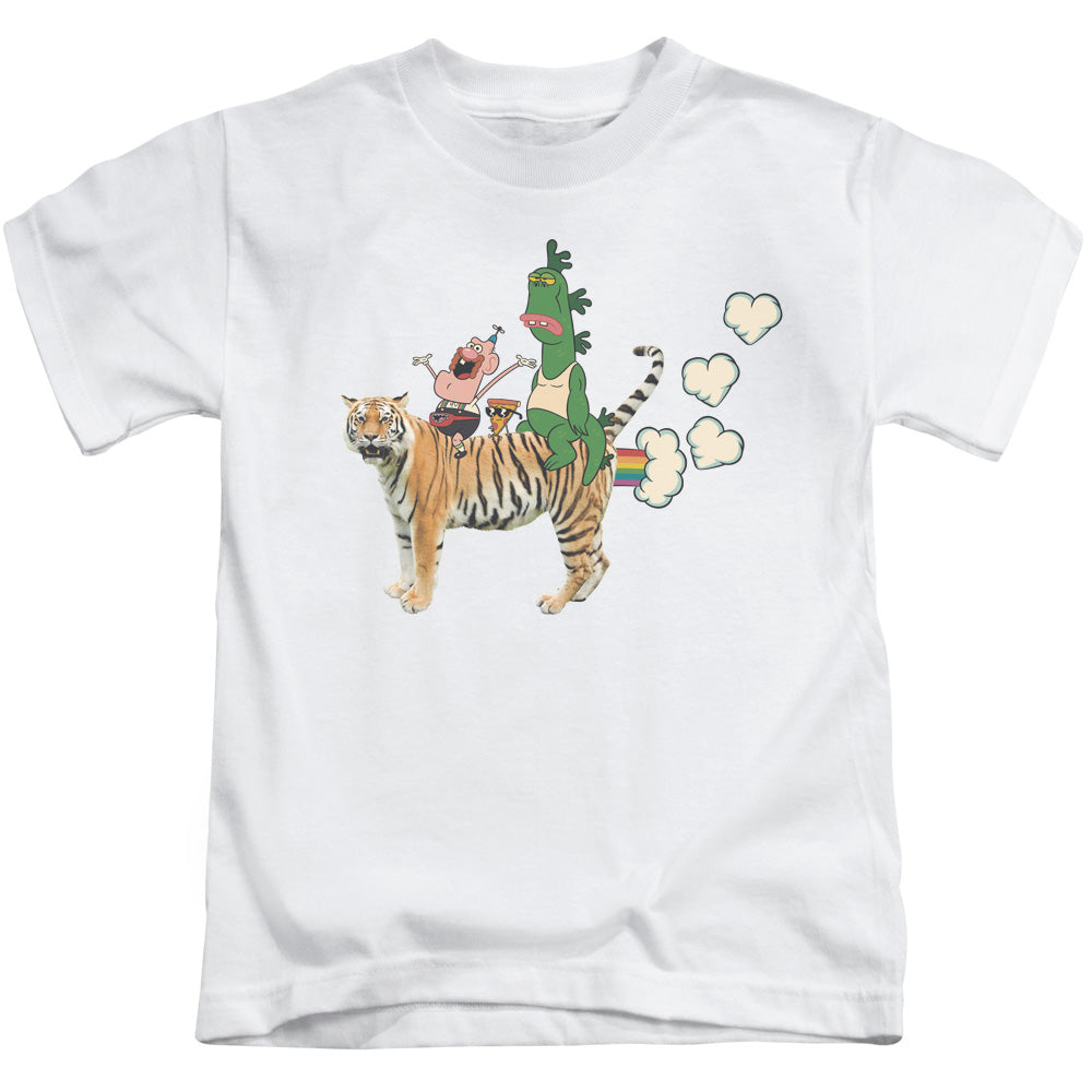 Uncle Grandpa Fart Hearts Juvenile Kids Youth T Shirt White Officially Licensed