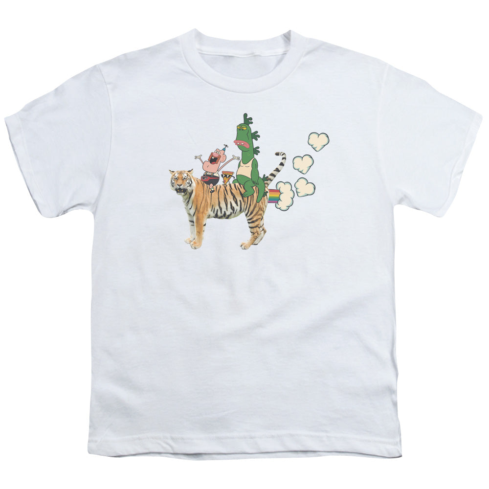 Uncle Grandpa Fart Hearts Kids Youth T Shirt White Officially Licensed