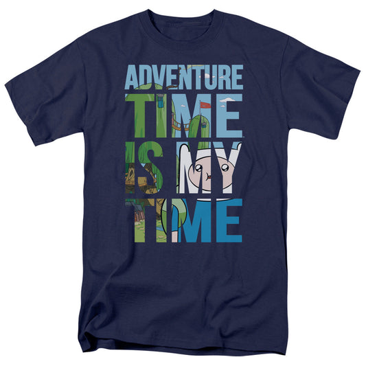 Adventure Time My Time Mens T Shirt Navy Blue Officially Licensed