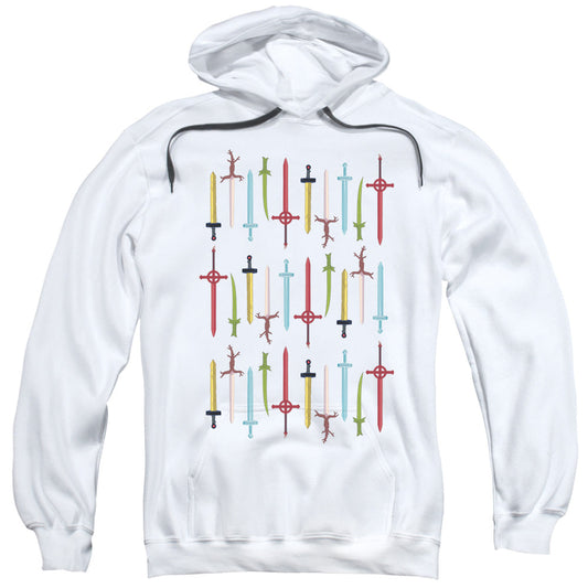 Adventure Time Swords Mens Hoodie White Officially Licensed