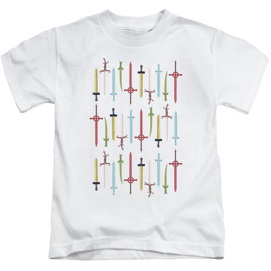 Adventure Time Swords Juvenile Kids Youth T Shirt White Officially Licensed