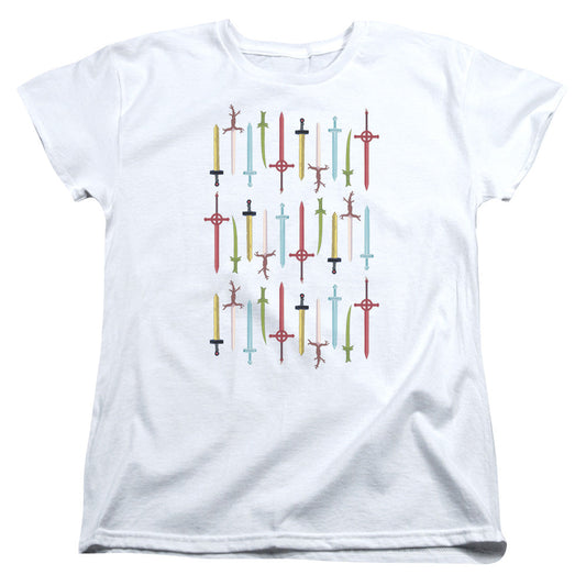 Adventure Time Swords Womens T Shirt White Officially Licensed