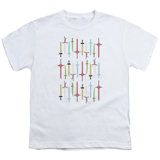 Adventure Time Swords Kids Youth T Shirt White Officially Licensed