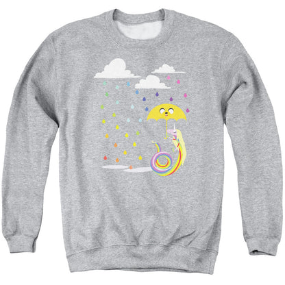 Adventure Time Lady in the Rain Mens Crewneck Sweatshirt Athletic Heather Officially Licensed