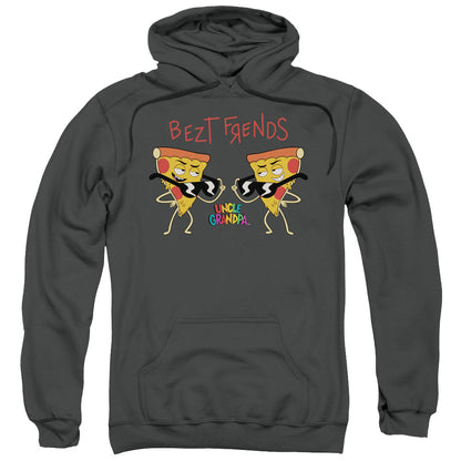 Uncle Grandpa Bezt Frends Mens Hoodie Charcoal Officially Licensed