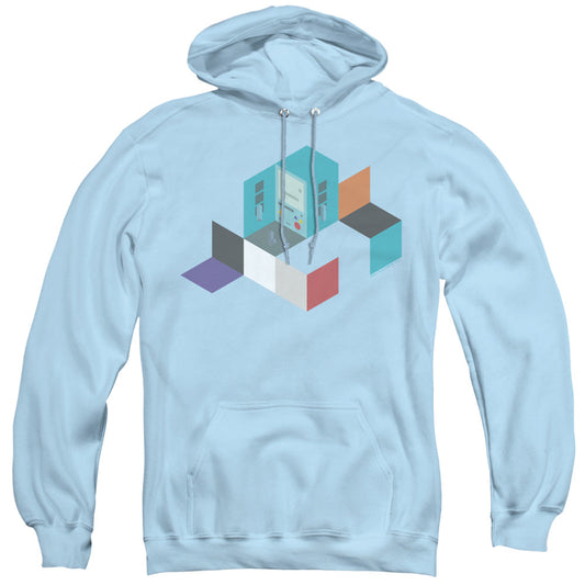 Adventure Time Bmo Blocks Mens Hoodie Light Blue Officially Licensed