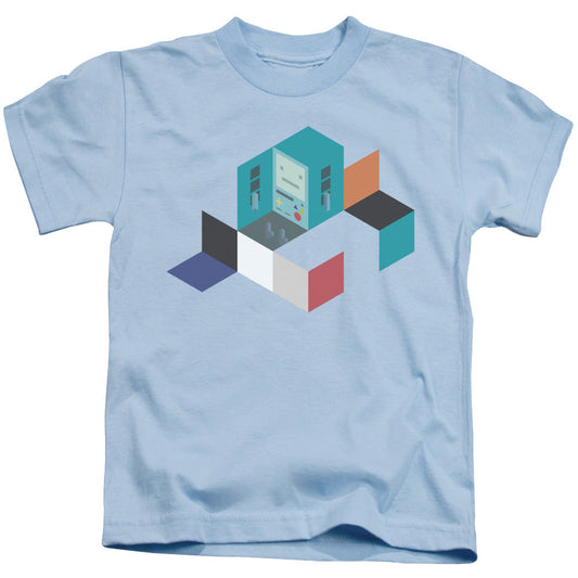 Adventure Time Bmo Blocks Juvenile Kids Youth T Shirt Light Blue Officially Licensed
