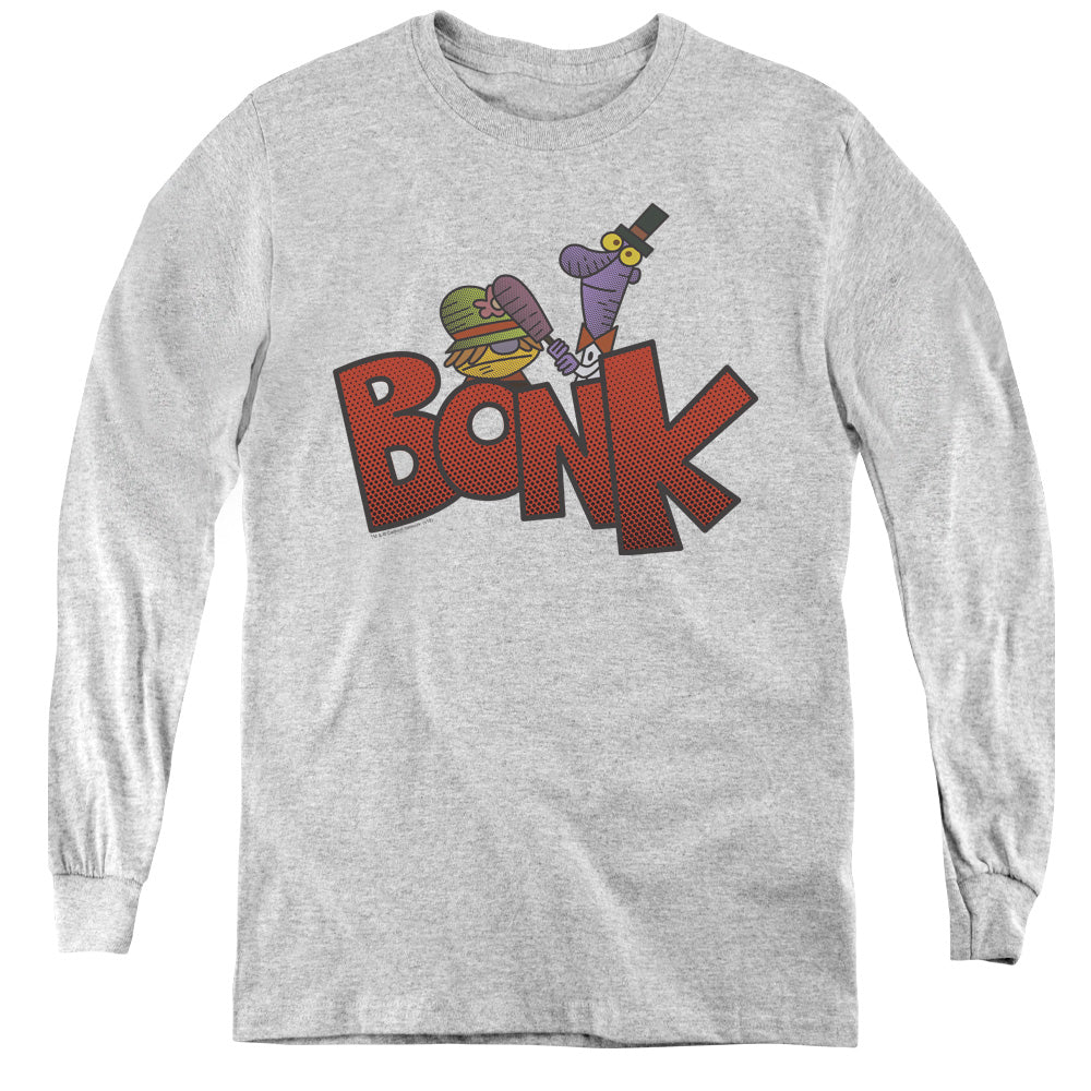 Dexters Laboratory Bonk Long Sleeve Kids Youth T Shirt Athletic Heather Officially Licensed