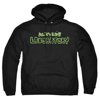 Dexters Laboratory Dexters Logo Mens Hoodie Black Officially Licensed
