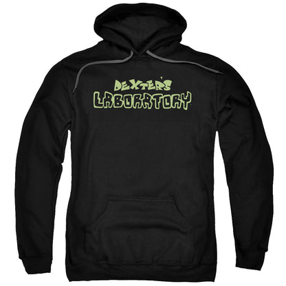 Dexters Laboratory Dexters Logo Mens Hoodie Black Officially Licensed
