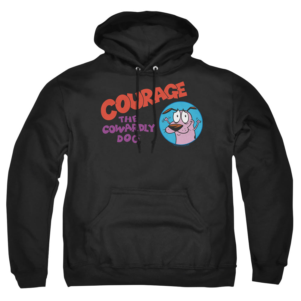 Courage The Cowardly Dog Courage Logo Mens Hoodie Black Officially Licensed
