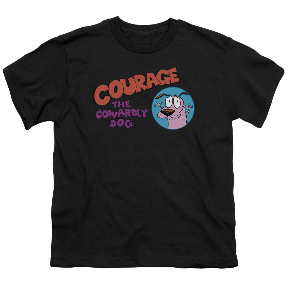 Courage the Cowardly Dog Courage Logo Kids Youth T Shirt Black Officially Licensed