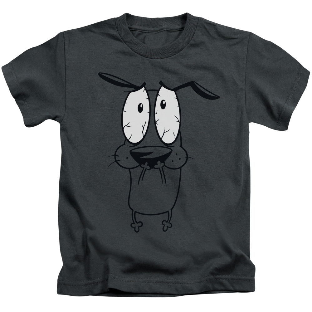 Courage the Cowardly Dog Scared Juvenile Kids Youth T Shirt Charcoal Officially Licensed