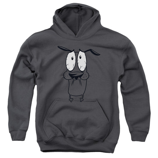 Courage the Cowardly Dog Scared Kids Youth Hoodie Charcoal Officially Licensed