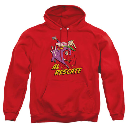 Cow And Chicken Al Rescate Mens Hoodie Red Officially Licensed