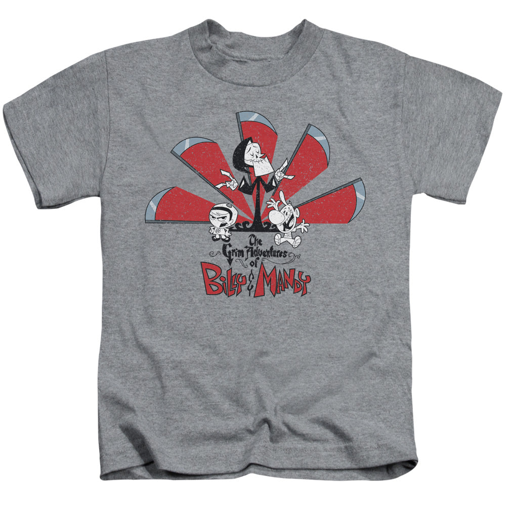 Grim Adventures of Billy and Mandy Grim Adventures Juvenile Kids Youth T Shirt Athletic Heather Officially Licensed