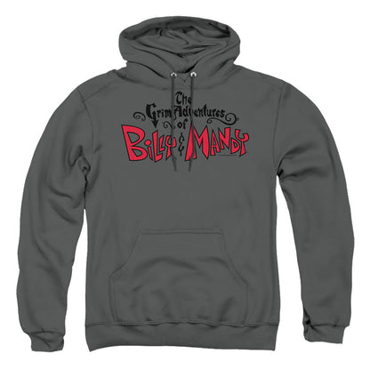 Grim Adventures Of Billy And Mandy Grim  Logo Mens Hoodie Charcoal Officially Licensed