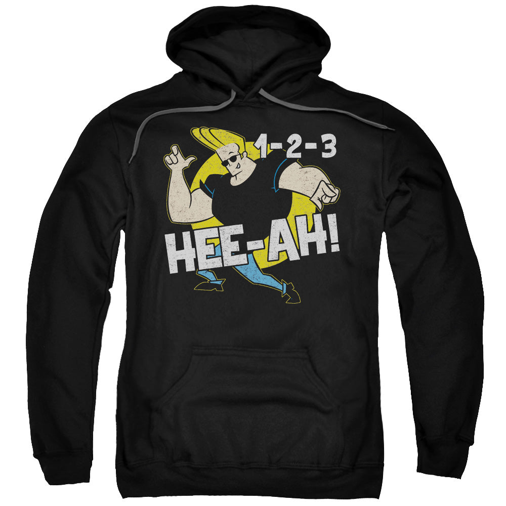 Johnny Bravo 123 Mens Hoodie Black Officially Licensed